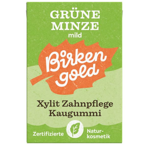 Birkengold Natur Kaugummi Grüne Minze