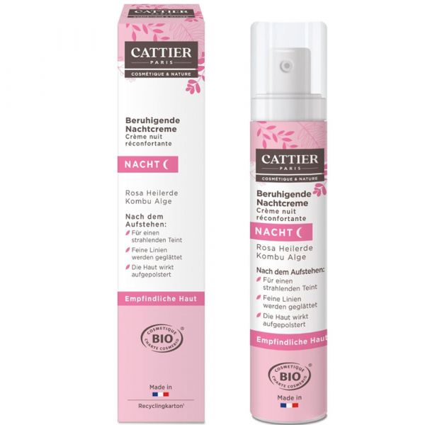 Cattier Nachtcreme mit rosa Heilerde Cattier Nachtcreme mit rosa Heilerde