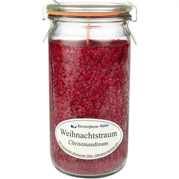 Kerzenfarm Hahn Stearin Kerze Weckglas Weihnachtstraum