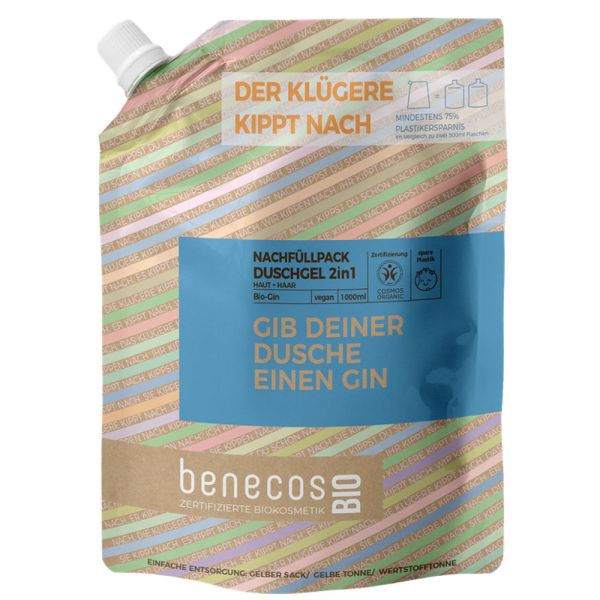 Benecos Duschgel 2in1 Gin 1 Liter Refill