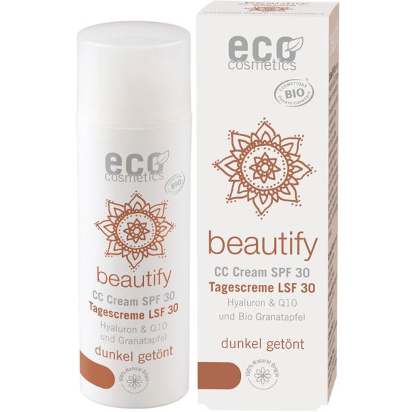 Eco Cosmetics CC Creme getönt LSF 30 ECO dunkel