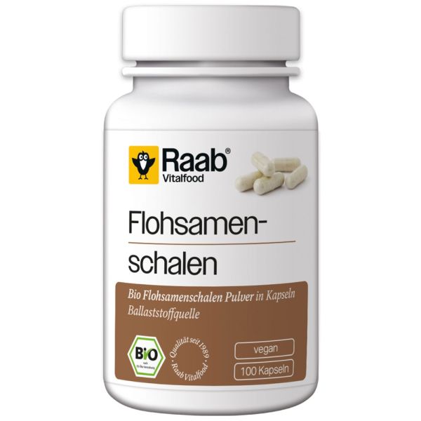 Raab Vitalfood Flohsamenschalen Kapseln 100 Stück