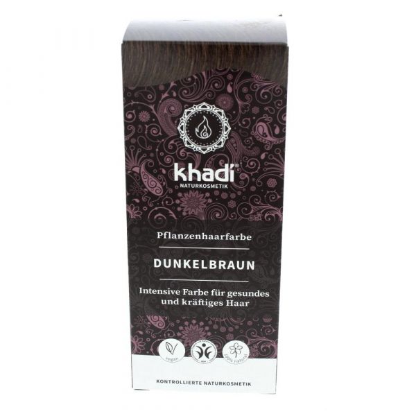 Khadi Pflanzenhaarfarbe Dunkelbraun Khadi Pflanzenhaarfarbe Dunkelbraun