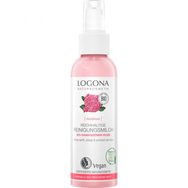 Logona Reichhaltige Reinigungsmilch Bio-Damaszener Rose Logona Reichhaltige Reinigungsmilch Bio-Damaszener Rose