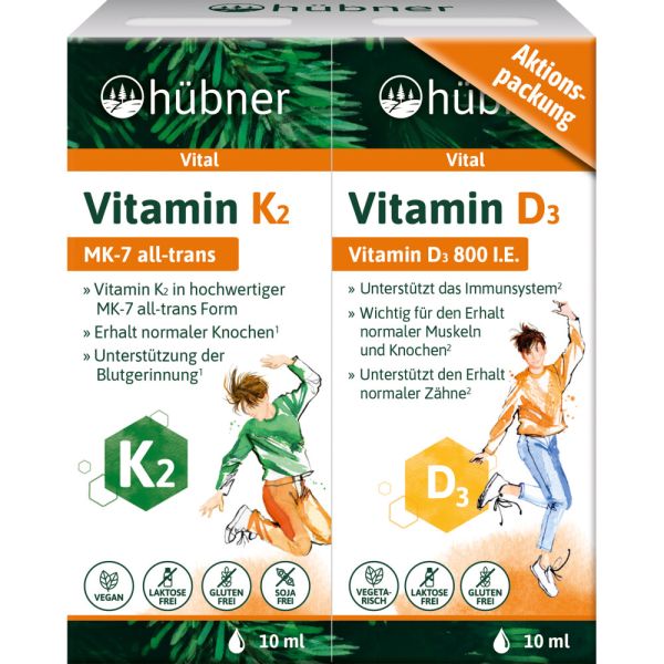 hübner® Vitamin D3 und K2 Kombipackung