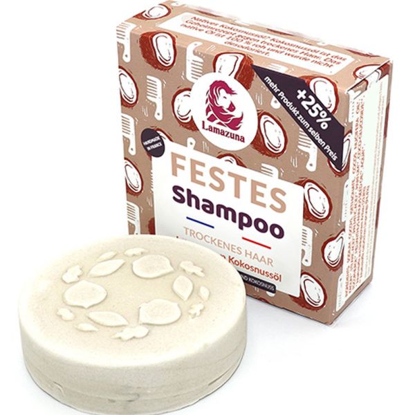 Lamazuna Festes Shampoo Trockenes Haar Kokos Öl  Ohne Ätherische Öle