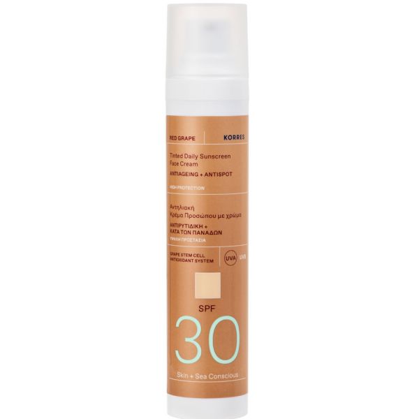 Korres RED GRAPE Getönte Sonnencreme für das Gesicht SPF30 Anti-Aging + Anti-Dark-Spot