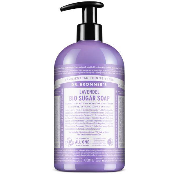 Dr. Bronners Bio Sugar Soap Lavendel 710ml