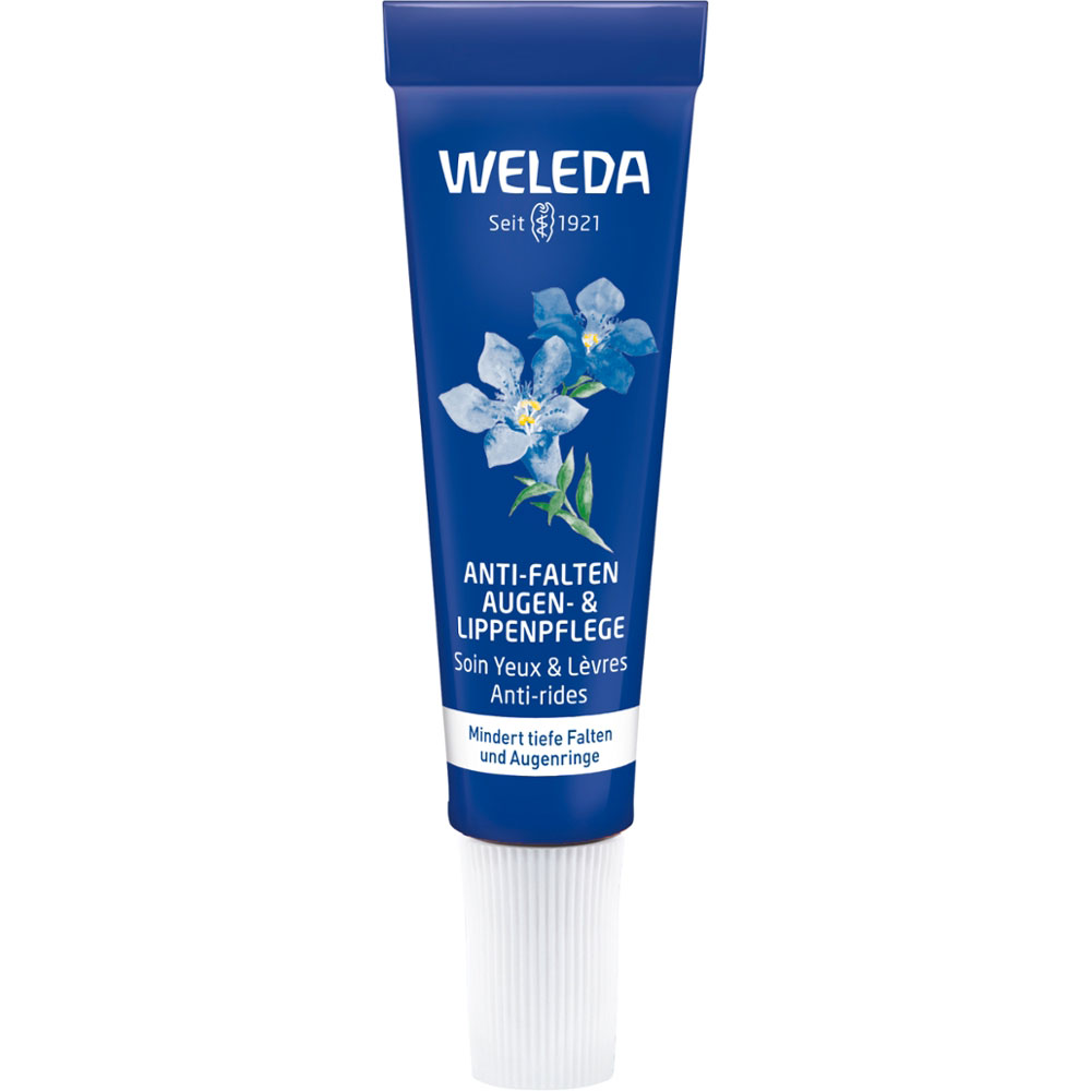 WELEDA Trattamento antirughe per occhi e labbra Genziana blu Stella alpina