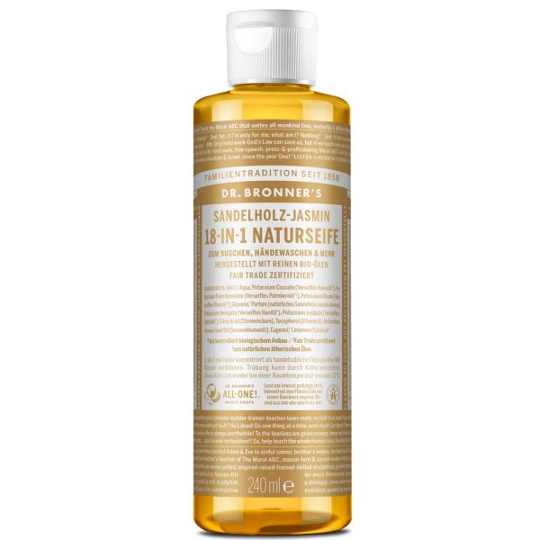 Dr. Bronners 18-in-1 Naturseife Sandelholz-Jasmin 240ml