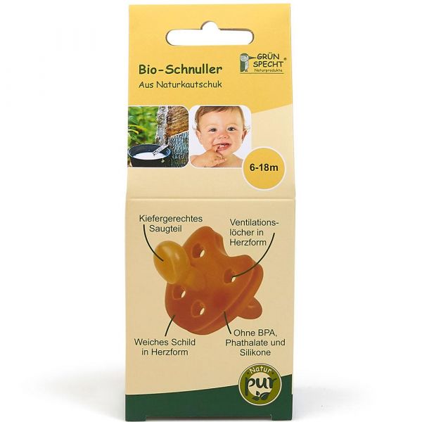 Grün Specht Bio-Schnuller 6-18m