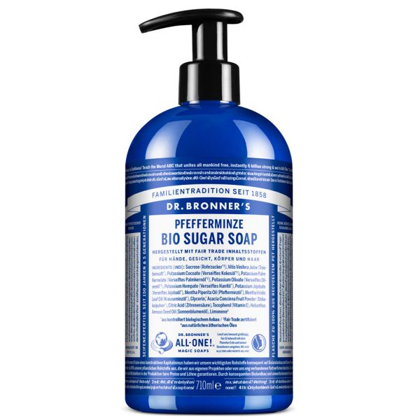 Dr. Bronners Bio Sugar Soap Pfefferminz 710ml