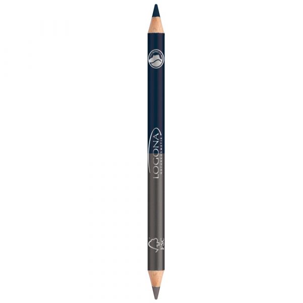 Logona Double Eyeliner Pencil No.04 steel grey