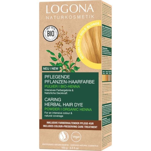 Logona Pflegende Pflanzen-Haarfarbe Pulver Goldblond 01