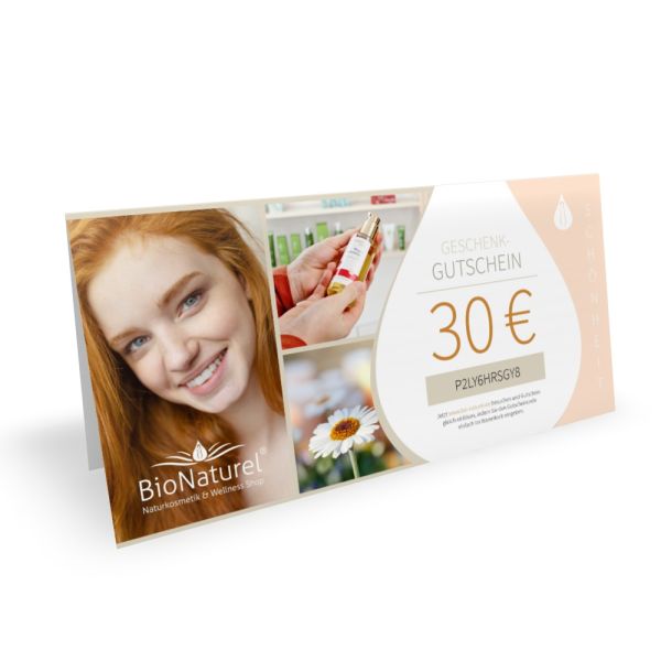 BioNaturel Geschenk Gutschein 30 Euro