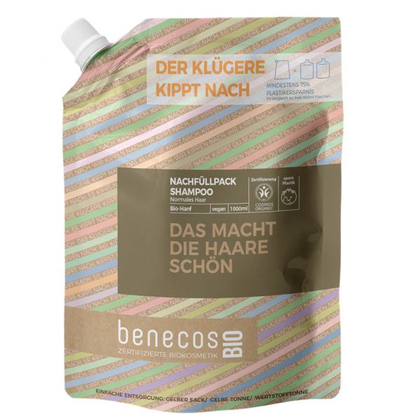 Benecos Shampoo Hanf 1 Liter Refill