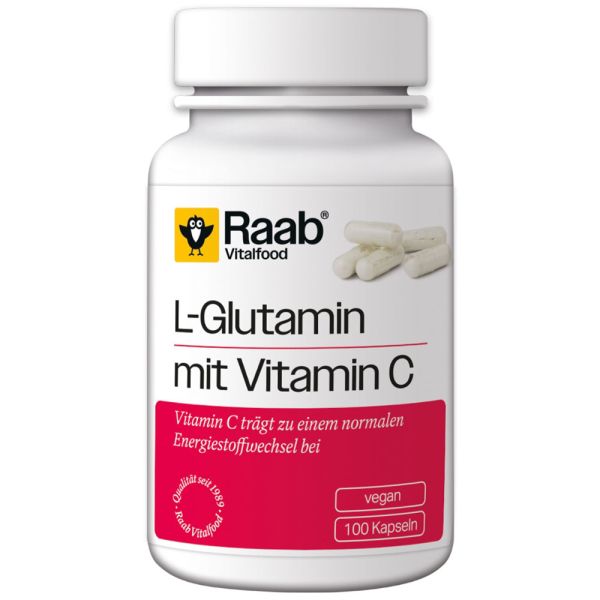 Raab Vitalfood L-Glutamin mt Vitamin C Kapseln