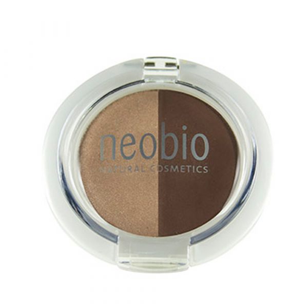 Neobio Eyeshadow Duo No. 02 brown champagne