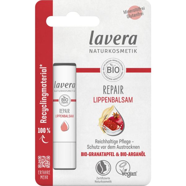Lavera REPAIR LIPPENBALSAM Bio-Granatapfel & Bio-Arganöl