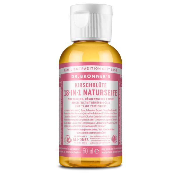 Dr. Bronner´s 18-IN-1 Naturseife Kirschblüte 60ml Dr. Bronner´s 18-IN-1 Naturseife Kirschblüte 60ml