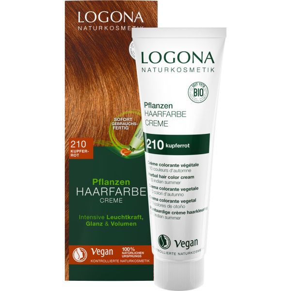 Logona Pflanzenhaarfarbe Creme 210 kupferrot