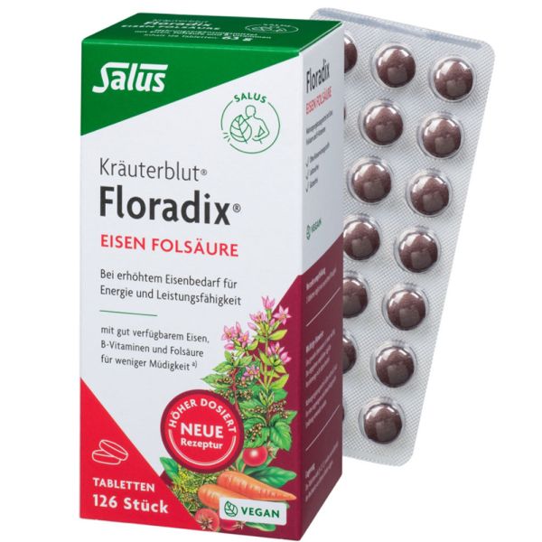 Salus Floradix Eisen Dragees 126 Stück