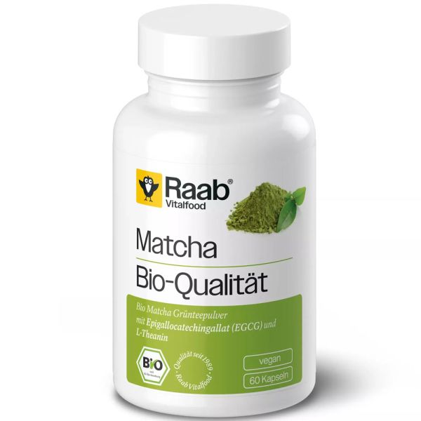 Raab Vitalfood Matcha Kapseln Dose bio