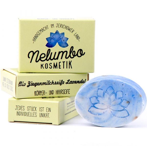 Nelumbo Kosmetik Ziegenmilchseife Lavendel