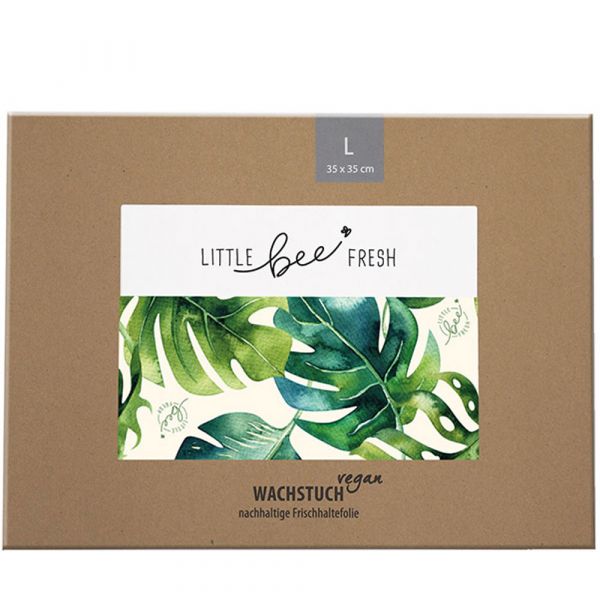 Little bee fresh Wachstuch vegan L Jungle grün