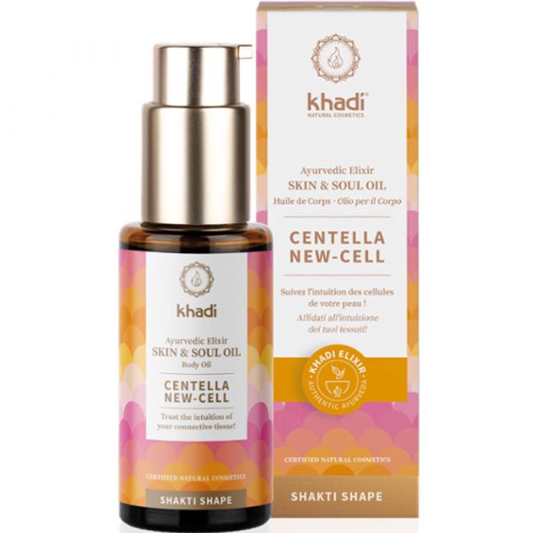 Khadi KÖRPERÖL AYURVEDISCHE ELIXIER SKIN & SOUL CENTELLA NEW-CELL Khadi KÖRPERÖL AYURVEDISCHE ELIXIER SKIN & SOUL CENTELLA NEW-CELL