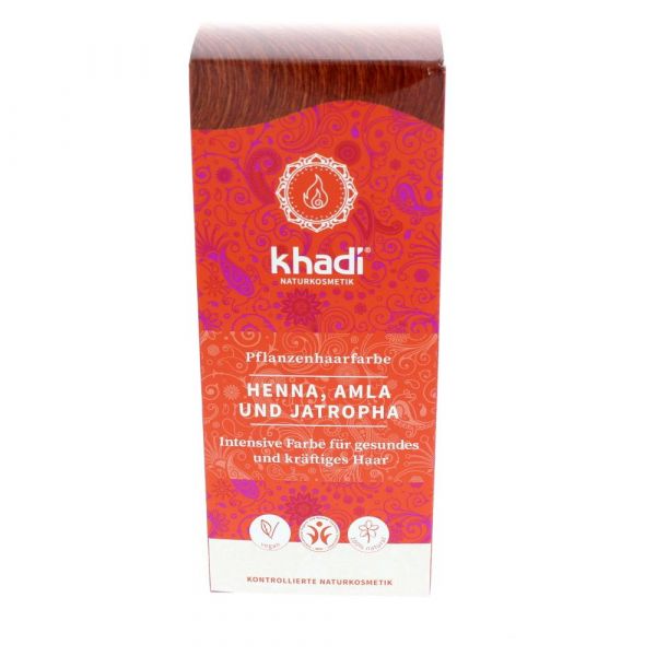 Khadi Pflanzenhaarfarbe Henna Amla & Jatropha Khadi Pflanzenhaarfarbe Henna Amla & Jatropha