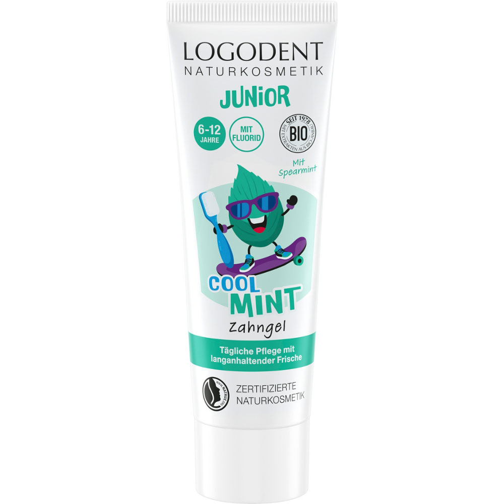Logona Logodent Junior Cool Mint gel dentaire 75 ml - Soins dentaires