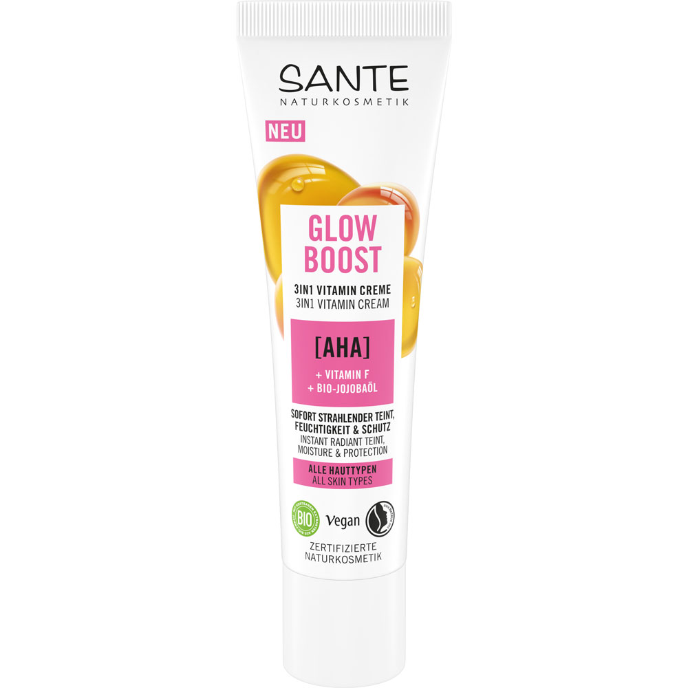 Sante Glow Boost 3in1 Crème Vitaminée AHA & Vitamine F 30 ml - soin de jour teinté