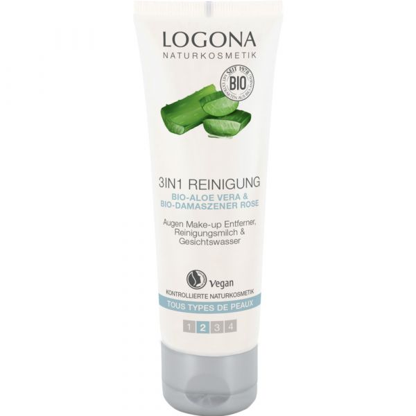 Logona 3in1 Reinigungsmilch Bio-Aloe Vera | Reinigungsmilch