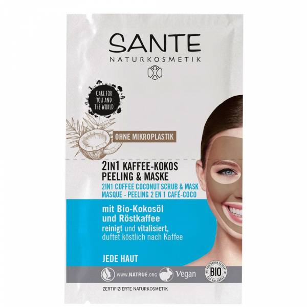 Sante 2in1 Kaffee Kokos Peeling & Maske