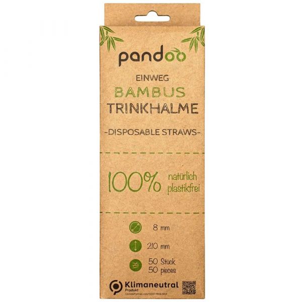 pandoo Bambus-Einweg-Strohhalme