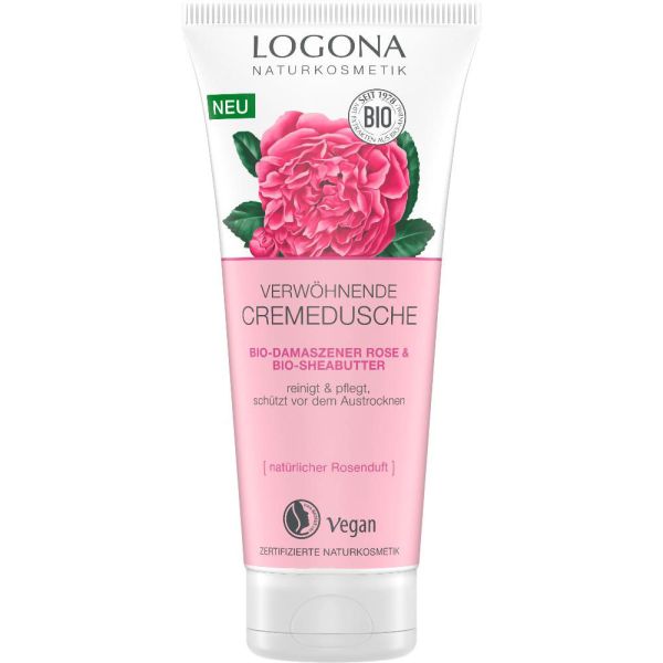 Logona Verwöhnende Cremedusche Bio-Damaszener Rose & Bio-Sheabutter
