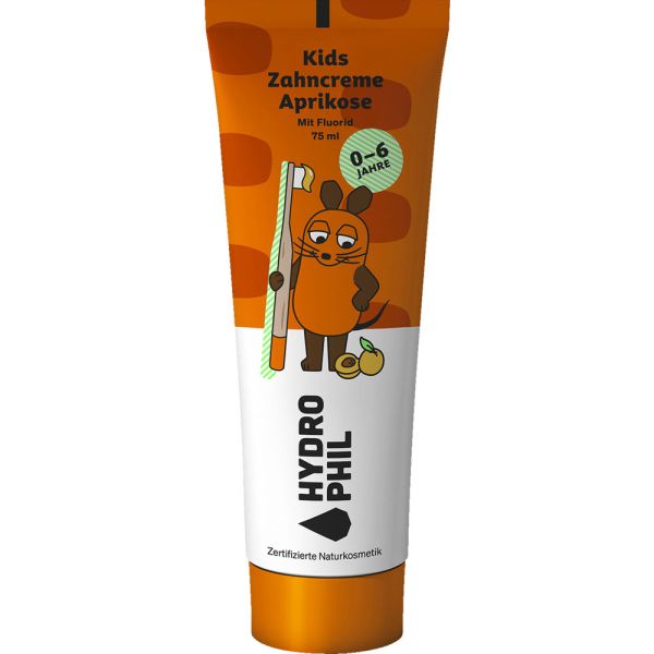 Hydrophil Kids Zahncreme Maus Aprikrikose