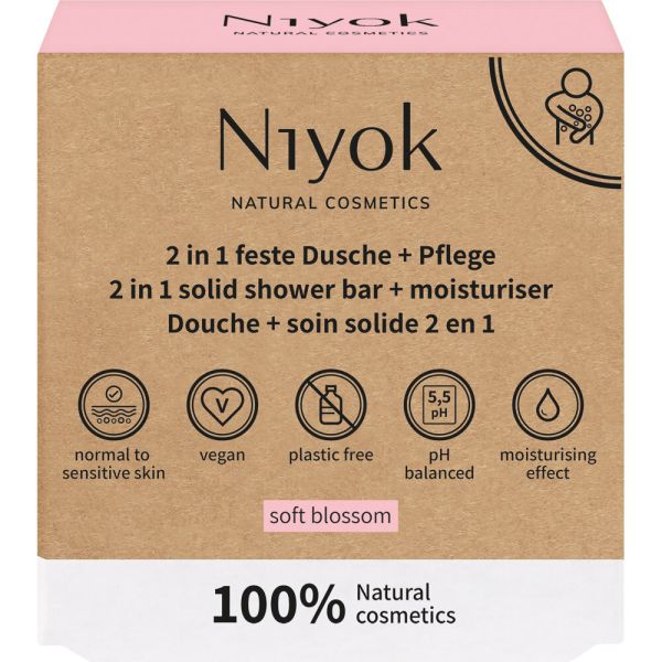 Niyok 2 in 1 feste Dusche & Pflege Soft Blossom