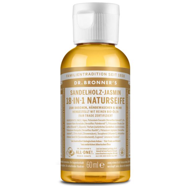 Dr. Bronners 18-in-1 Naturseife Sandelholz-Jasmin 60ml