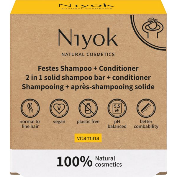Niyok 2 in 1 festes Shampoo & Conditioner Vitamina