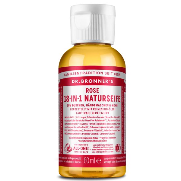 Dr. Bronners 18-IN-1 Naturseife Rose 60ml