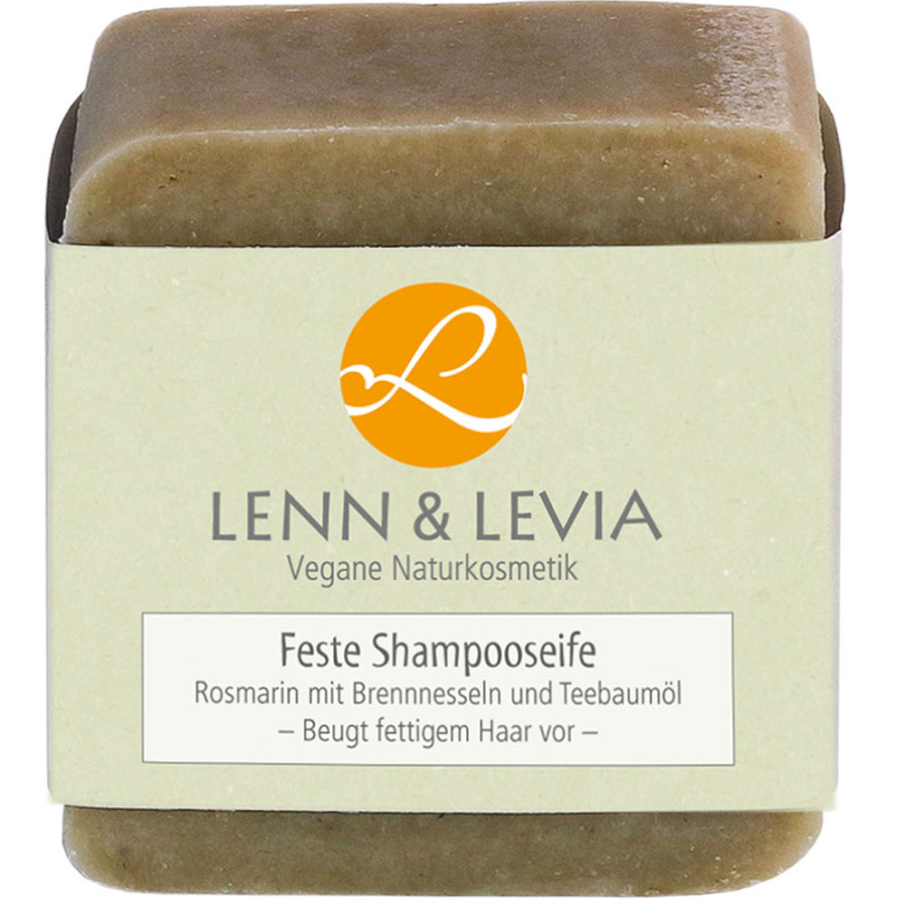 Lenn & Levia Feste Shampooseife Rosmarin mit Brennnesseln und Teebaumöl