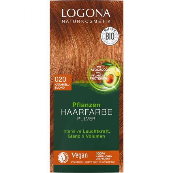 Logona Pflanzenhaarfarbe Pulver 020 karamellblond