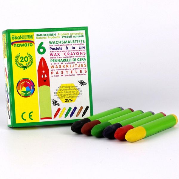 Oekonorm Wachsmalstifte, 6 Farben