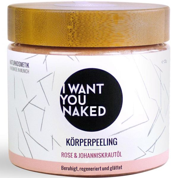 I Want You Naked Körperpeeling Rose & Johanniskraut-Öl