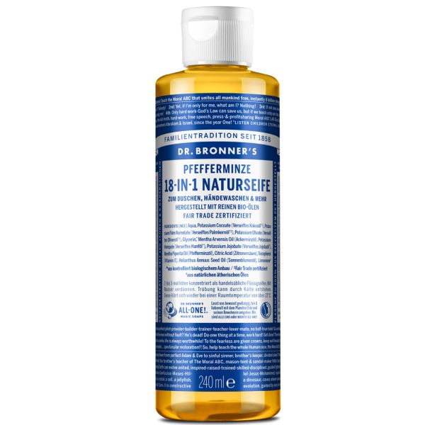 Dr. Bronner´s 18-IN-1 Naturseife Pfefferminz 240ml