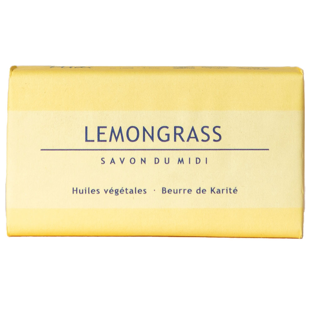 Savon Du Midi Lemongrass savon karité emballage papier 100 g - Savon Du Midi