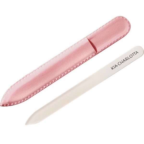 Kia Charlotta Glass Nail File Pink