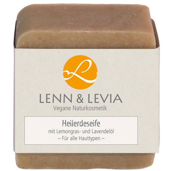 Lenn & Levia Heilerde Seife mit Lemongras und Lavendelöl
